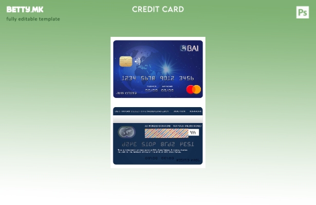 Модерен стил на шаблон за банкарска мастеркард Cabo Verde BAI